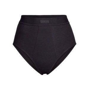 New Skims Cotton rib brief in soot